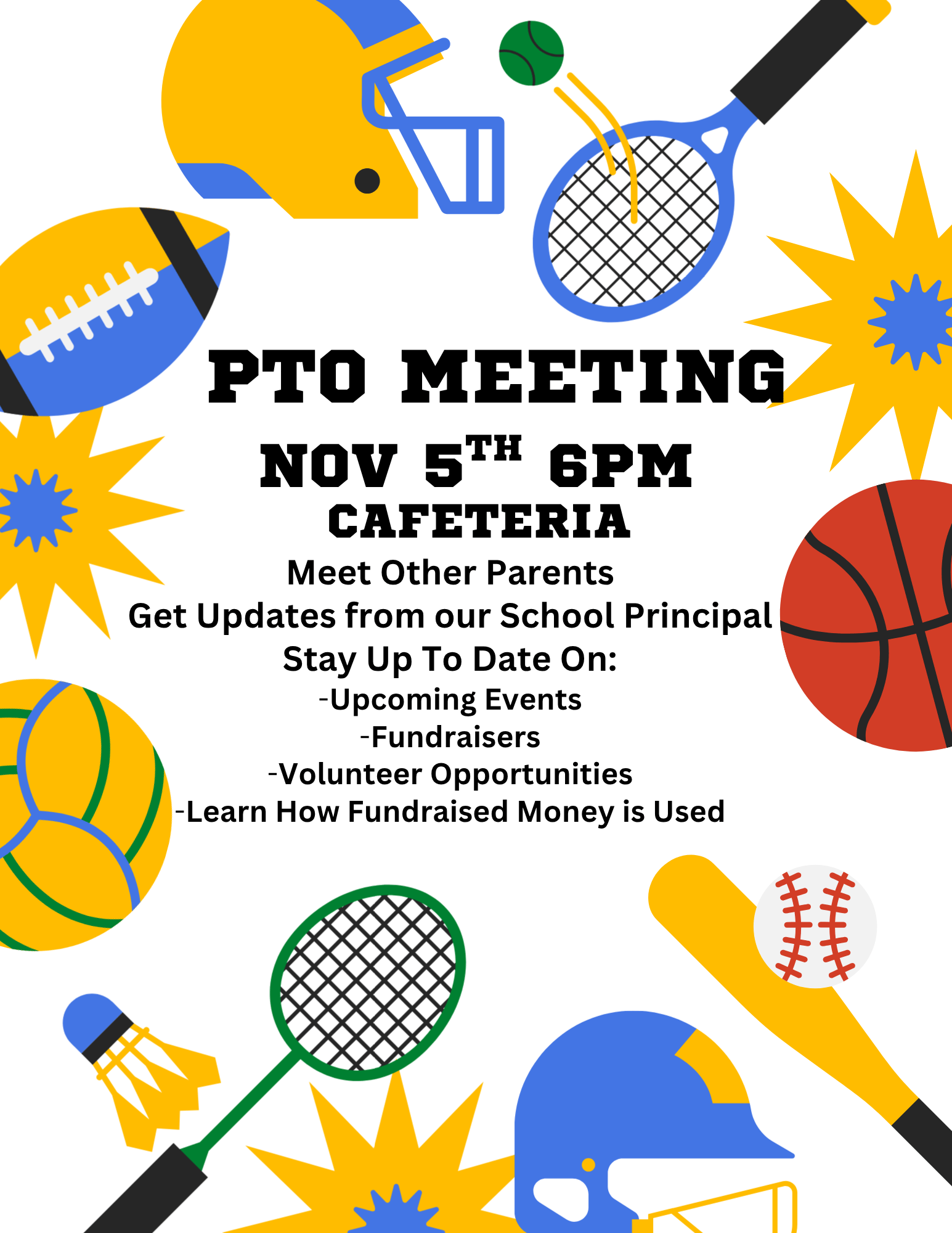 November PTO Meeting Flyer